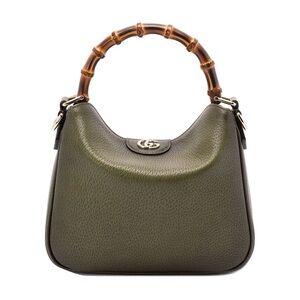 GUCCI Diana small bamboo handle GG logo shoulder bag